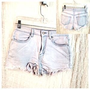 Forever21 Lilac Distressed Jean Short Shorts Size 26